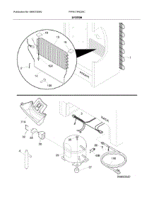 System parts for Frigidaire Freestanding Freezer FFFH21F6QWC from AppliancePartsPros.com