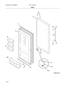 Door parts for Frigidaire Freestanding Freezer FFVU17F4QWE from AppliancePartsPros.com