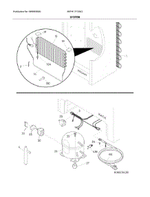 System parts for Frigidaire Freestanding Freezer BKFH17F1SW2 from AppliancePartsPros.com