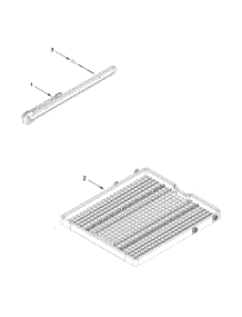 Third Level Rack And Track Parts parts for Kenmore Dishwasher 665.14812N610 (66514812N610, 665 14812N610) from AppliancePartsPros.com