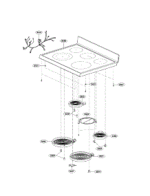 Cooktop Parts parts for Lg Range LRE3023ST/00 from AppliancePartsPros.com