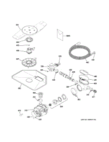 Motor-Pump Mechanism parts for Ge Dishwasher GHDT158V55ES from AppliancePartsPros.com