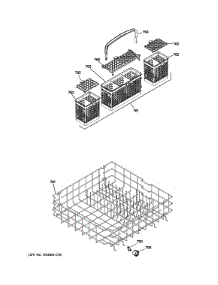 Lower Rack Assembly parts for Ge Dishwasher GHDT108V55WW from AppliancePartsPros.com