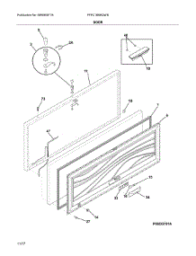 Door parts for Frigidaire Freestanding Freezer FFFC18M6QWB from AppliancePartsPros.com