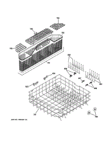 Lower Rack Assembly parts for Ge Dishwasher GDWT768V55SS from AppliancePartsPros.com