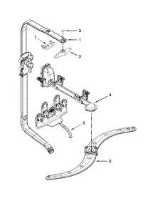 Upper Wash And Rinse Parts parts for Kenmore Dishwasher 665.14749N511 (66514749N511, 665 14749N511) from AppliancePartsPros.com