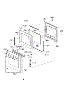 Door Parts parts for Lg Range LRG3095ST/00 from AppliancePartsPros.com