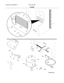System parts for Frigidaire Freestanding Freezer FFFU14F2QWN from AppliancePartsPros.com