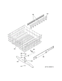 Upper Rack Assembly parts for Ge Dishwasher GDWT106V55BB from AppliancePartsPros.com
