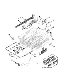 Upper Rack And Track Parts parts for Kenmore Dishwasher 665.14823N510 (66514823N510, 665 14823N510) from AppliancePartsPros.com
