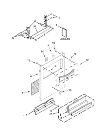 Door Panel Parts parts for Kenmore Dishwasher 665.14823N510 (66514823N510, 665 14823N510) from AppliancePartsPros.com