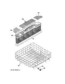 Lower Rack Assembly parts for Ge Dishwasher GDWF150V55ES from AppliancePartsPros.com