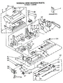 Nozzle And Motor parts for Kenmore Vacuum 116.3966184 (1163966184, 116 3966184) from AppliancePartsPros.com
