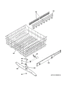 Upper Rack Assembly parts for Ge Dishwasher GDWF150V40ES from AppliancePartsPros.com