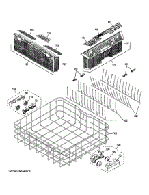 Lower Rack Assembly parts for Ge Dishwasher GDF570SGD0BB from AppliancePartsPros.com