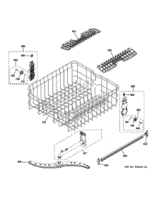 Upper Rack Assembly parts for Ge Dishwasher GDF570SGD0BB from AppliancePartsPros.com