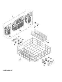 Lower Rack Assembly parts for Ge Dishwasher GDF620HGJ0WW from AppliancePartsPros.com