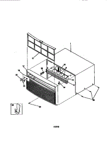 Cabinet Front And Wrapper parts for Frigidaire Heat Pump System FAC130G1A2 from AppliancePartsPros.com