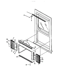Window Mounting parts for Frigidaire Heat Pump System FAC130G1A1 from AppliancePartsPros.com