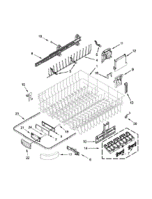 Upper Rack And Track Parts parts for Kenmore Dishwasher 665.14833N510 (66514833N510, 665 14833N510) from AppliancePartsPros.com