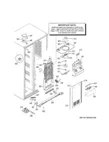Freezer Section parts for Ge Refrigerator GSS25GGHKCWW from AppliancePartsPros.com
