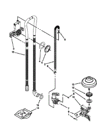 Fill, Drain And Overfill Parts parts for Kenmore Dishwasher 665.12833K312 (66512833K312, 665 12833K312) from AppliancePartsPros.com