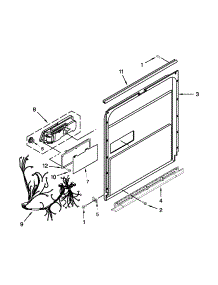 Inner Door Parts parts for Kenmore Dishwasher 665.12776K310 (66512776K310, 665 12776K310) from AppliancePartsPros.com