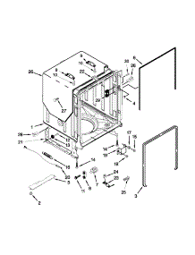 Tub And Frame Parts parts for Kenmore Dishwasher 665.12776K310 (66512776K310, 665 12776K310) from AppliancePartsPros.com