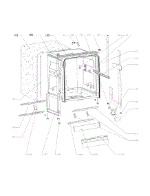 Tub / Frame parts for Kenmore Dishwasher 587.14683200A (58714683200A, 587 14683200A) from AppliancePartsPros.com