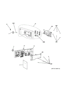 Controls & Backsplash parts for Ge Dryer GFV40ESCM0WW from AppliancePartsPros.com