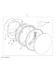 Door parts for Ge Dryer GFT14ESSM0WW from AppliancePartsPros.com