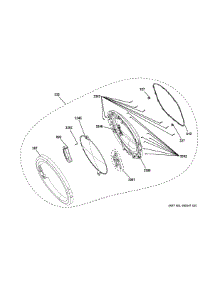 Door parts for Ge Dryer GFD40GSCM0WW from AppliancePartsPros.com