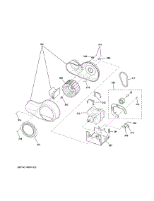 Blower & Motor parts for Ge Dryer DCVH480EK1WW from AppliancePartsPros.com