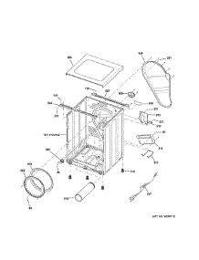 Cabinet & Top Panel parts for Ge Dryer DCVH480EK1WW from AppliancePartsPros.com
