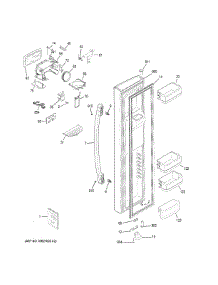Freezer Door parts for Ge Refrigerator GSE25GSHKCSS from AppliancePartsPros.com
