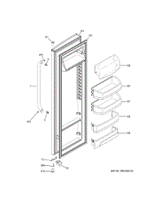 Fresh Food Door parts for Ge Refrigerator GSS25CGHKCWW from AppliancePartsPros.com