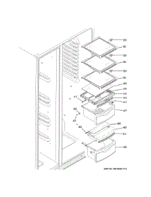 Fresh Food Shelves parts for Ge Refrigerator GSS25CGHKCWW from AppliancePartsPros.com