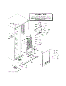 Freezer Section parts for Ge Refrigerator GSS25CGHKCWW from AppliancePartsPros.com