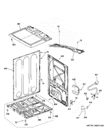 Cabinet & Top Panel parts for Ge Dryer GTD65GBSJ0WS from AppliancePartsPros.com
