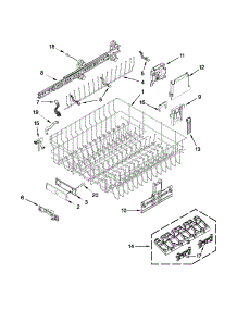 Upper Rack And Track Parts parts for Kenmore Dishwasher 665.12789K310 (66512789K310, 665 12789K310) from AppliancePartsPros.com