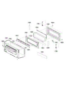 Upper Door Parts parts for Lg Range LDG4315BD/00 from AppliancePartsPros.com