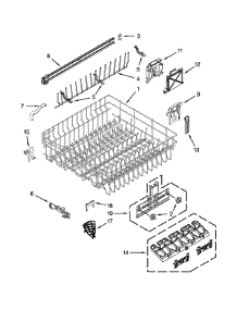 Upper Rack And Track Parts parts for Kenmore Dishwasher 665.14043K014 (66514043K014, 665 14043K014) from AppliancePartsPros.com