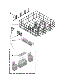 Lower Rack Parts parts for Kenmore Dishwasher 665.14043K014 (66514043K014, 665 14043K014) from AppliancePartsPros.com