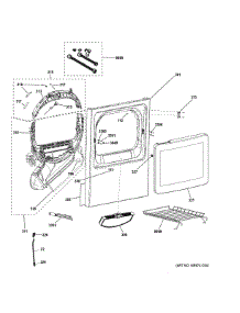 Front Panel & Door parts for Ge Dryer GTD75ECSL0WS from AppliancePartsPros.com