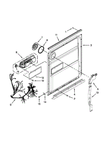 Inner Door Parts parts for Kenmore Dishwasher 665.14043K014 (66514043K014, 665 14043K014) from AppliancePartsPros.com