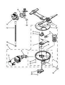 Pump, Washarm And Motor Parts parts for Kenmore Dishwasher 665.14043K015 (66514043K015, 665 14043K015) from AppliancePartsPros.com
