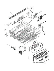Upper Rack And Track Parts parts for Kenmore Dishwasher 665.14043K015 (66514043K015, 665 14043K015) from AppliancePartsPros.com