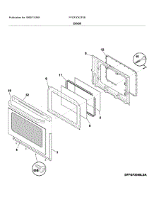 Door parts for Frigidaire Range FFGF3052TSB from AppliancePartsPros.com
