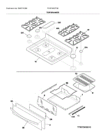 Top / Drawer parts for Frigidaire Range FFGF3052TSB from AppliancePartsPros.com