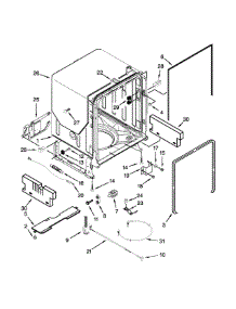 Tub And Frame Parts parts for Kenmore Dishwasher 665.14043K015 (66514043K015, 665 14043K015) from AppliancePartsPros.com